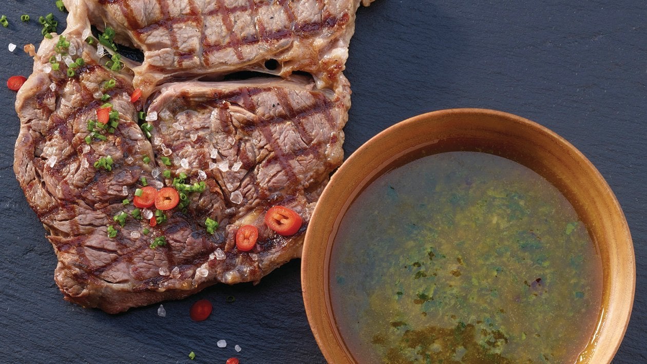 T- Bone mit Argentinische Chimichurri Sauce –  